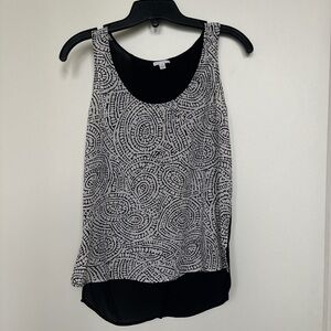 Intermix Black Top, size S. 100% silk
